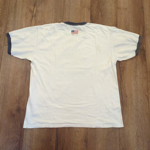 VTG Walt Disney World True USA Baseball Adult XL Ringer Shirt 90s Epcot Country - Picture 7 of 10